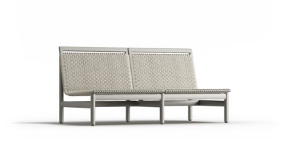 Montauk Sofa Armless Aluminum 63&#8243;